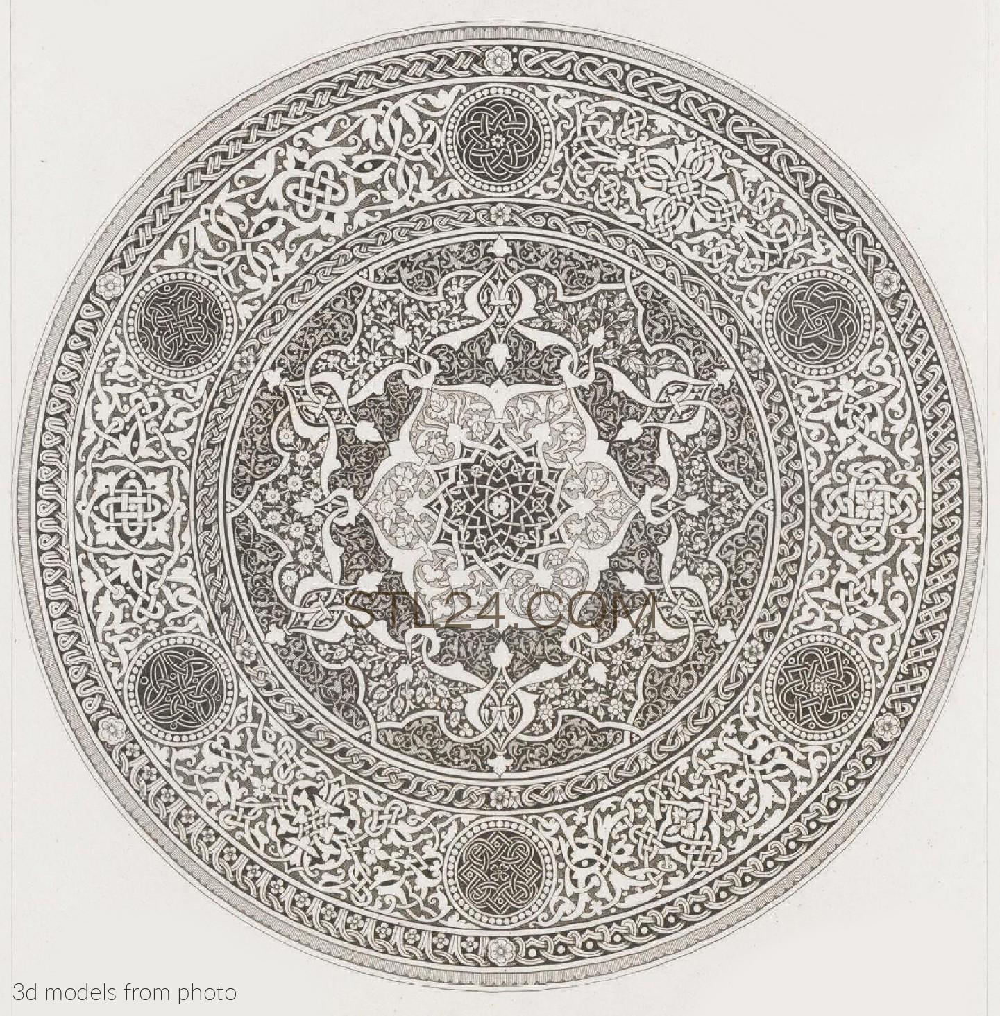 Розетки (ROSETTE_1675 -  | 3D model 3DSMAX / OBJ / STL) 3D модель для ЧПУ станка